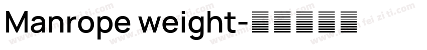 Manrope weight字体转换